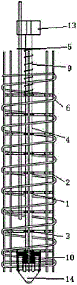 一种动力弹簧式变直径钢筋笼及其锚杆或桩基的制作方法
