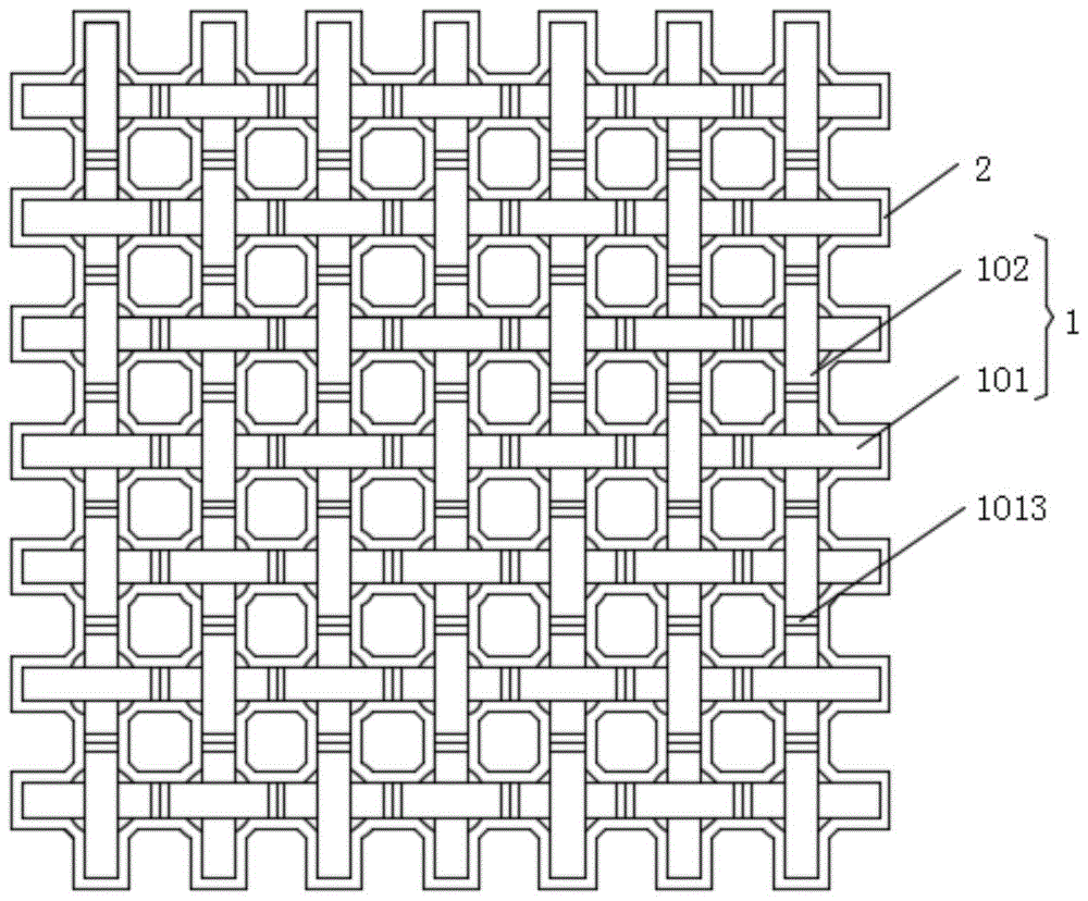 一种无工具可随时分割式的硬网格布结构的制作方法