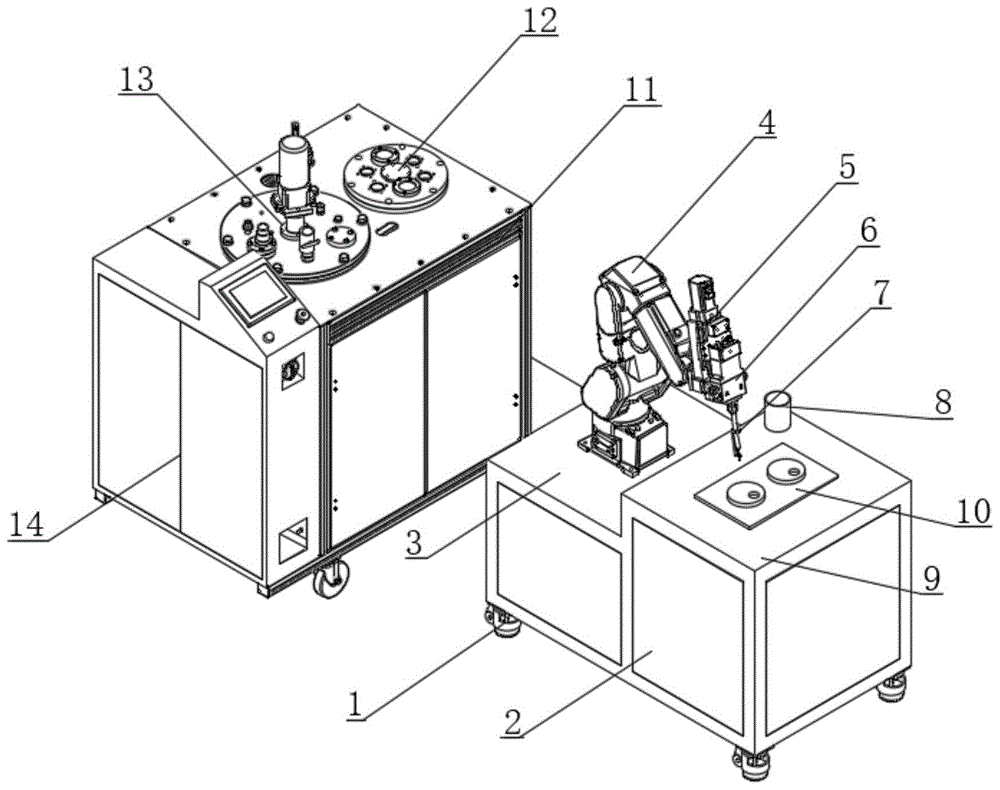 一种五轴机器人双组分灌胶机的制作方法