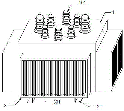 一种变压器散热器用的降噪装置的制作方法