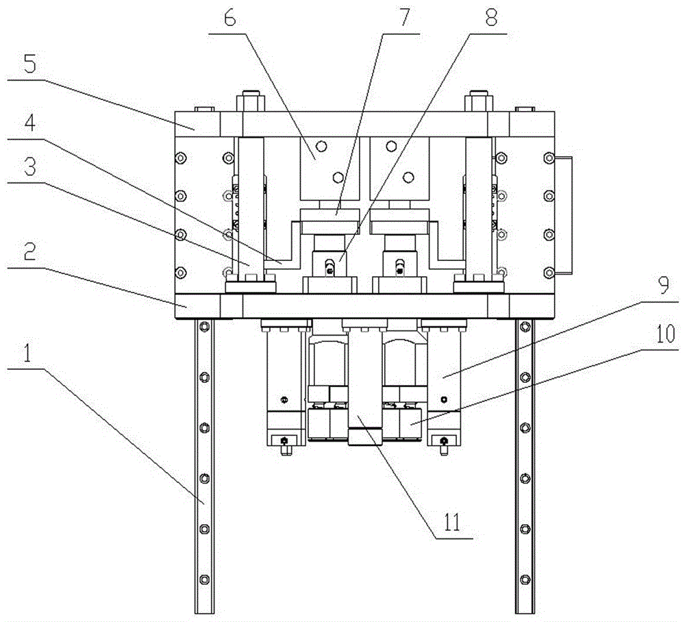 变速箱前壳体定位销衬套压装机构的制作方法