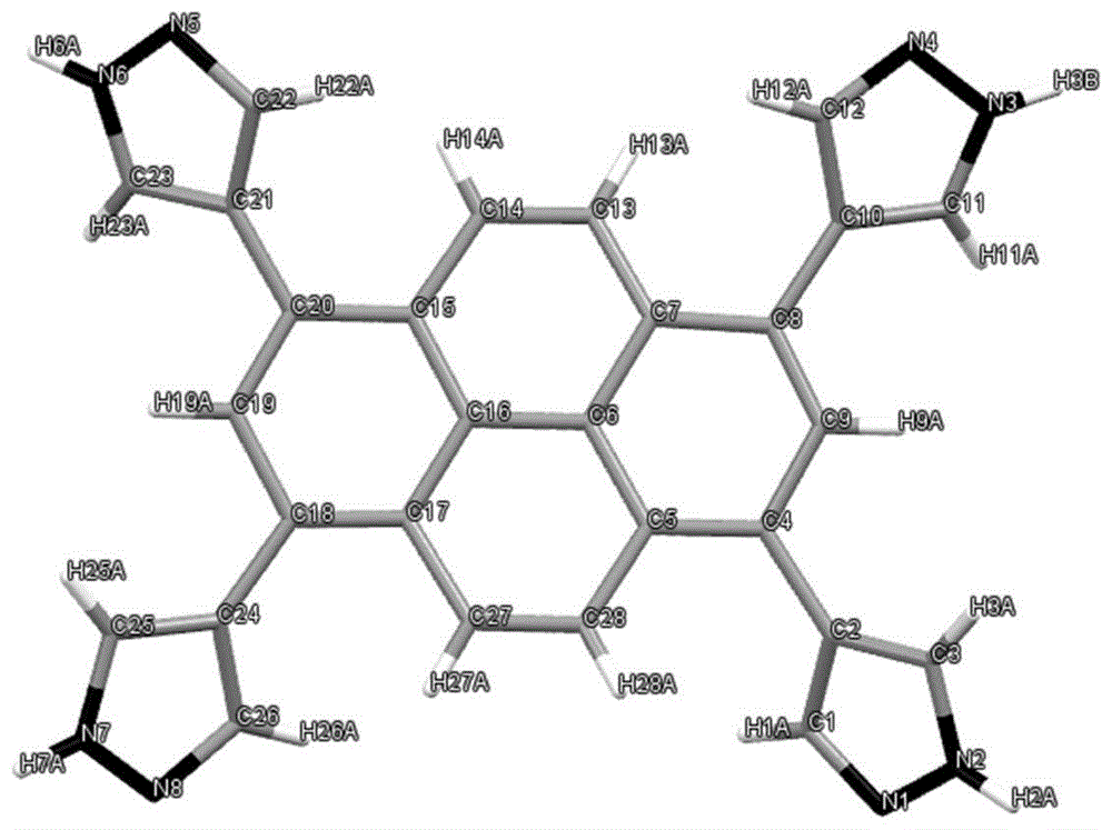 一种基于芳香四吡唑的氢键有机网格材料及其制备方法和应用