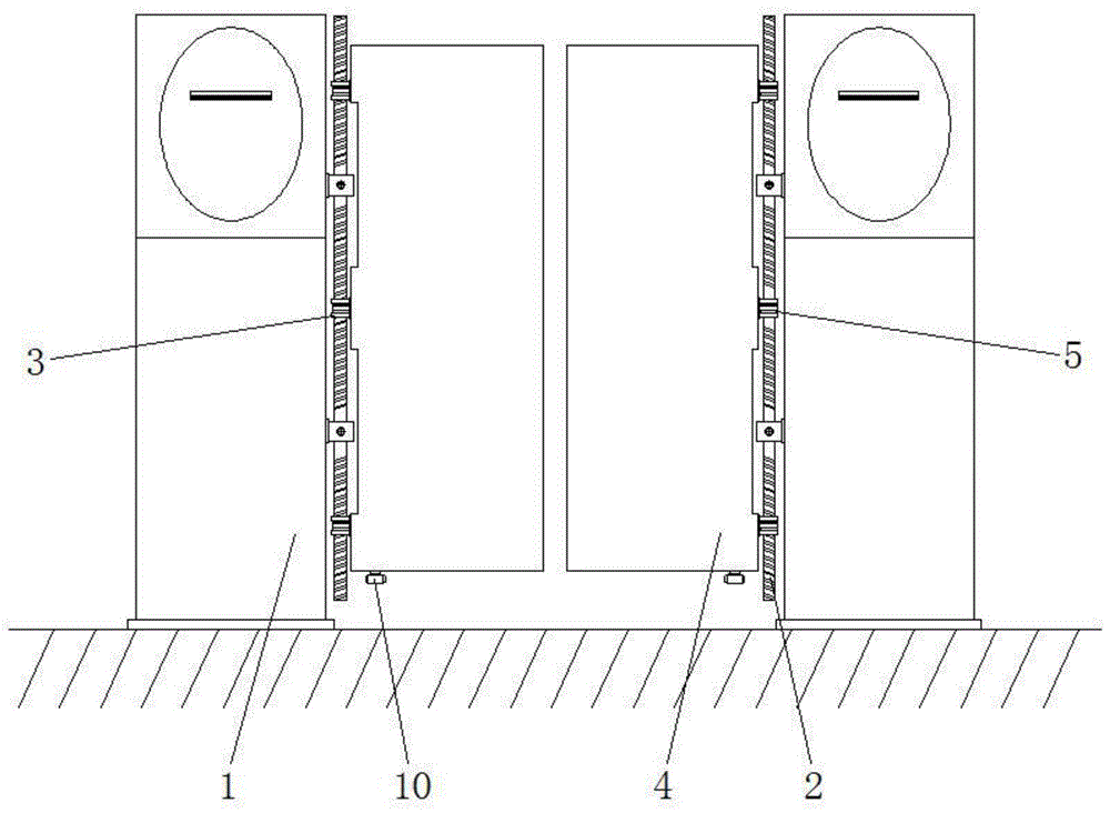 一种门禁安防闸道阀板调节结构的制作方法