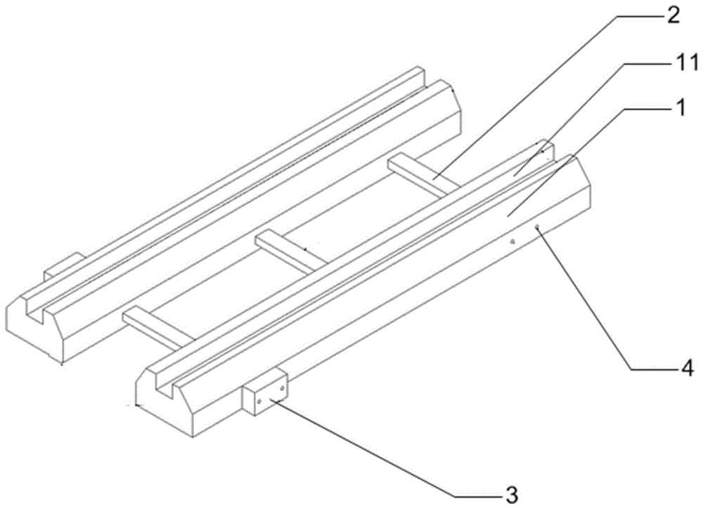 一种嵌入式梯子形状预制预应力轨道板的制作方法