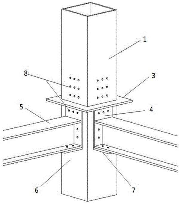 一种装配式箱型柱与H型钢梁的节点装置的制作方法