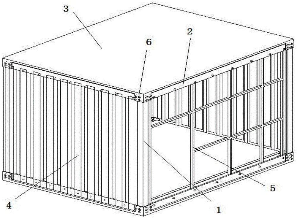 一种装配式框架钢组隔离类箱房结构