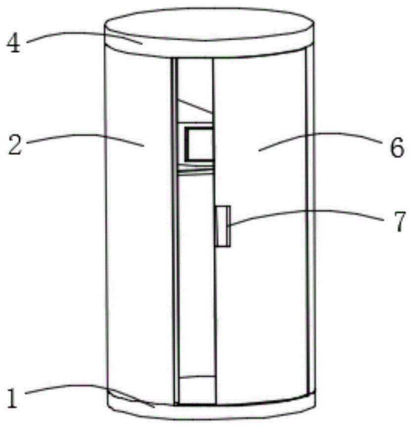 一种新型圆桶柜掩门结构的制作方法