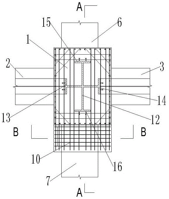 一种多方向框梁与型钢混凝土框架柱的连接节点的制作方法