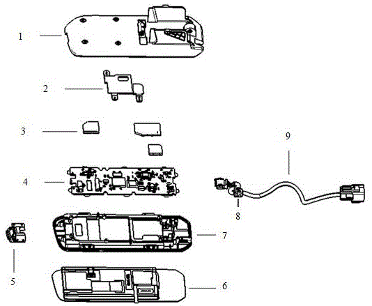 汽车扶手屏的结构的制作方法