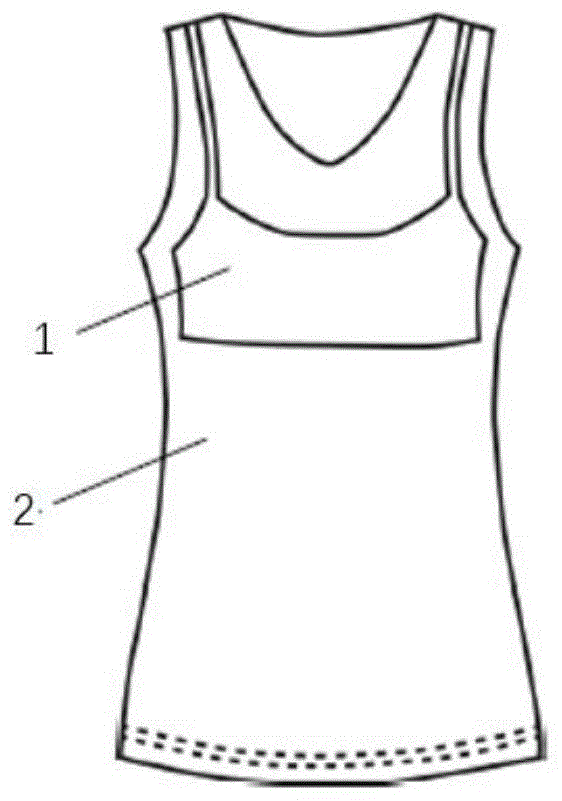一种内衣与背心两件套全成形纤维制品的制作方法