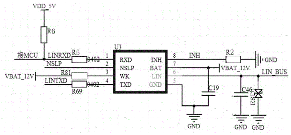 一种基于LIN收发器的LIN唤醒电路、装置及系统的制作方法
