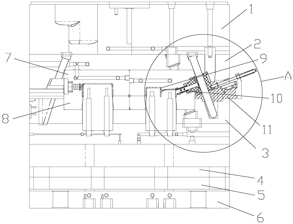 一种防嵌件掉落的模具结构的制作方法