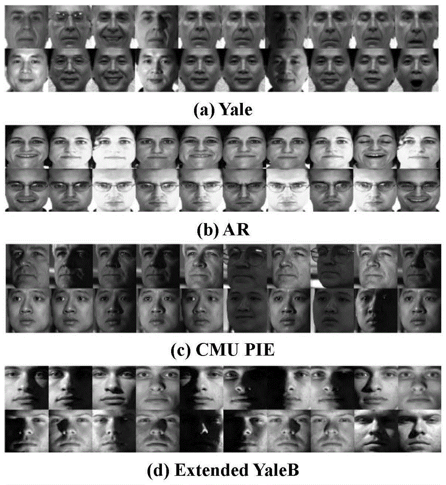 基于鲁棒性自适应图结构学习算法的人脸识别方法
