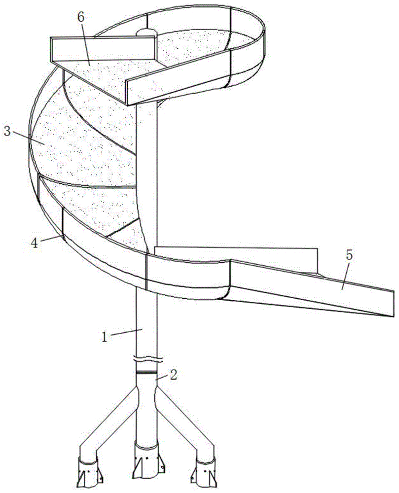 一种组合式螺旋滑槽及其装配方法与流程