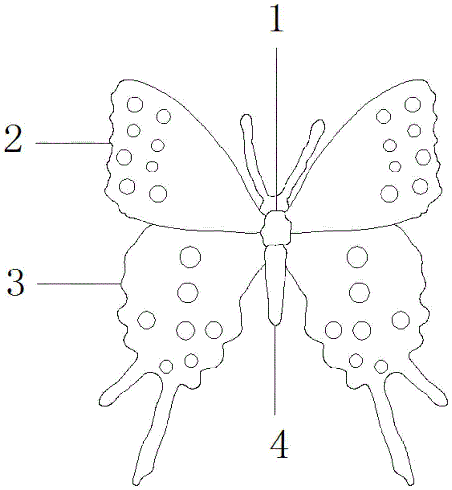 一种带煽动翅膀的电子塑料玩具蝴蝶的制作方法