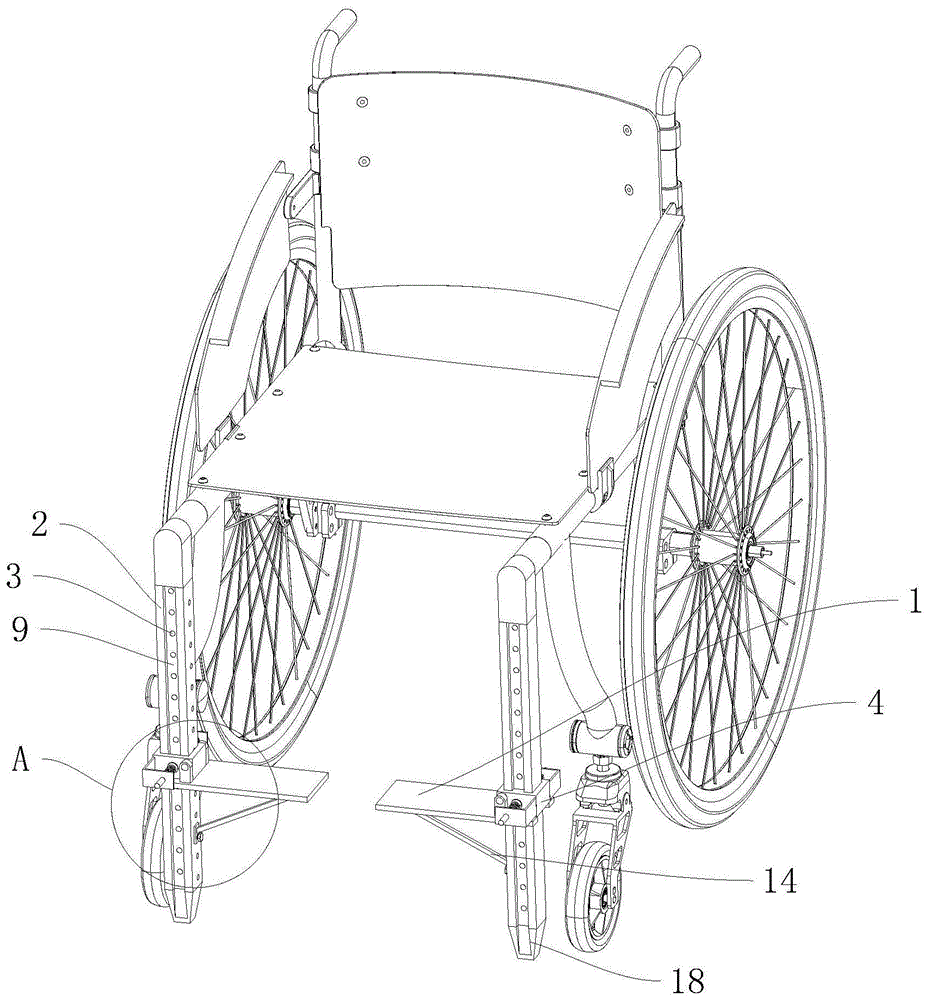 一种用于残疾人轮椅的安装结构的制作方法