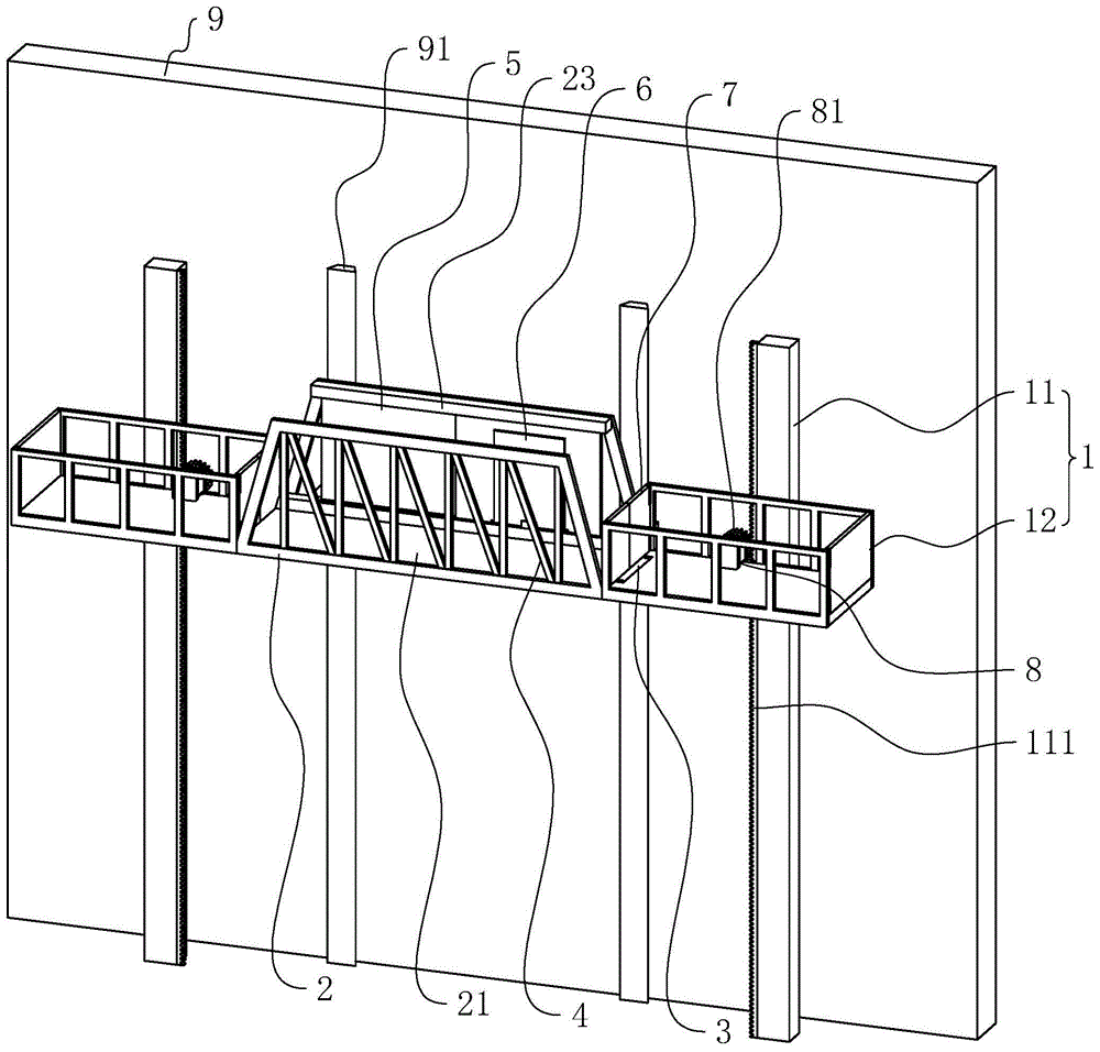 一种基于附着式升降平台的桁架搭桥的制作方法