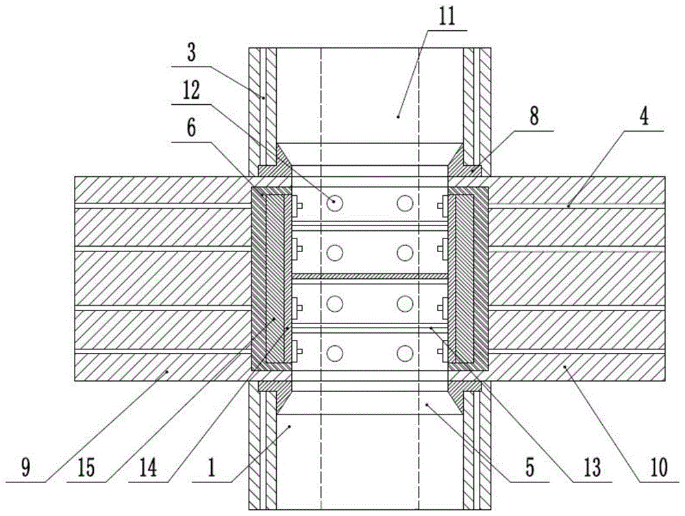 一种钢筋砼组合柱的连接结构的制作方法