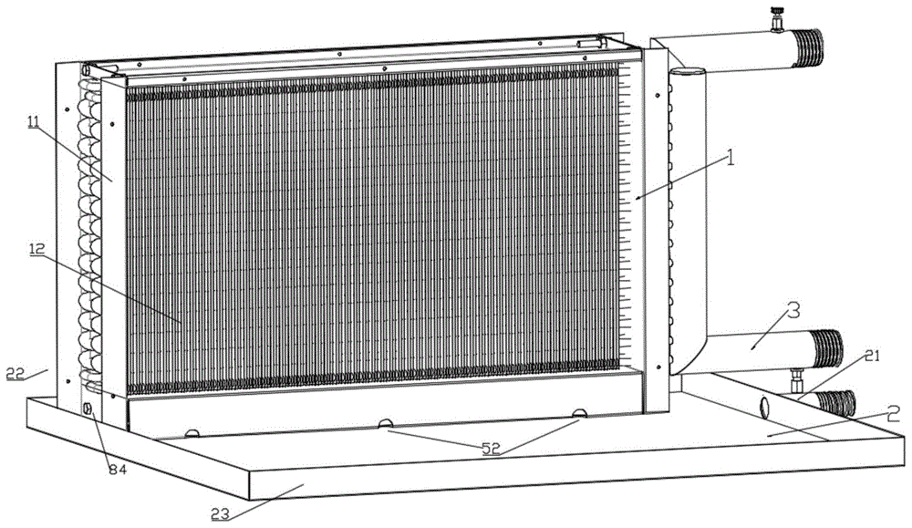 吊顶式空气处理机组换热器组件的制作方法