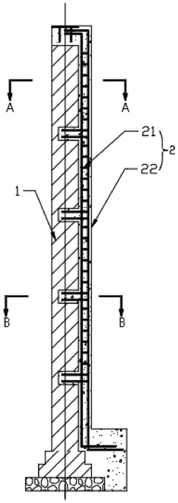 一种建筑工程斗砖墙加固结构的制作方法