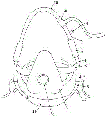 一种临床用防腹胀的呼吸机面罩