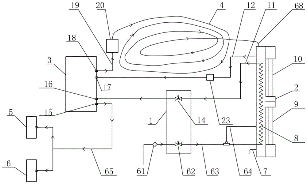 户内云控太阳能供暖两用热水器系统的制作方法