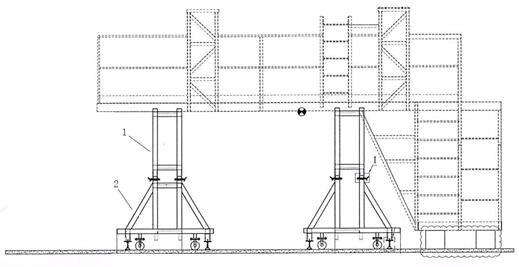 一种轨道吊拖令维修平台搁置胎架的制作方法