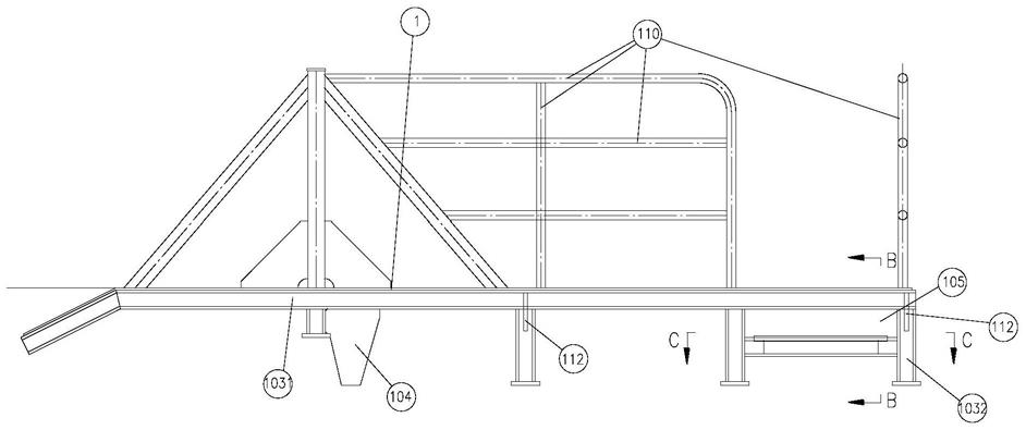 一种船舶机舱工艺孔码头登梯平台及码头登梯的制作方法