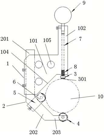 磨床悬挂式测量架的制作方法
