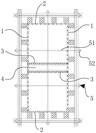 变形缝处双柱模板加固装置及其施工方法与流程