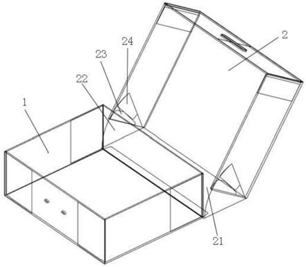 卡勾式角度限位的开口纸箱结构的制作方法