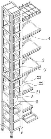 一种龙骨内嵌的装配式加装电梯井道结构的制作方法
