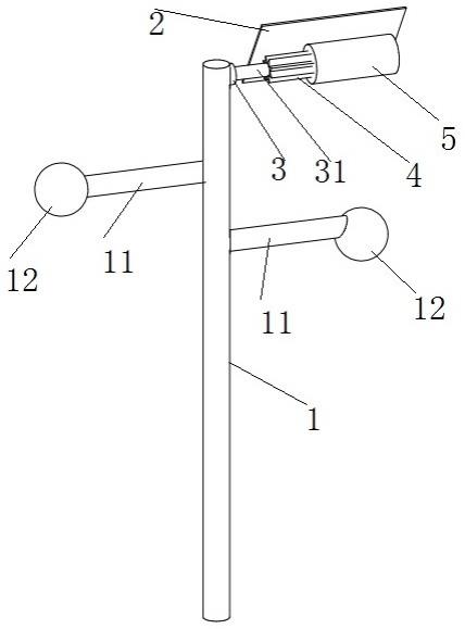 一种可调节角度的太阳能路灯的制作方法