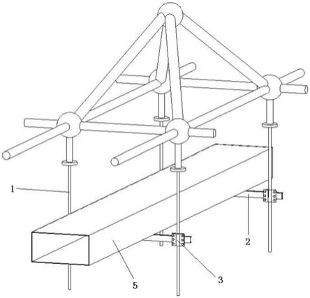 一种网架格栅内的风管安装支架的制作方法