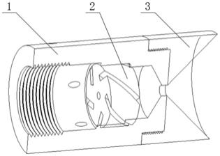 一种用于管道清洗的自进式直旋混合射流喷嘴