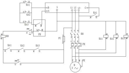 一种新型三相电动机运行保护控制电路的制作方法
