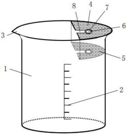 一种附带温度计支架一体式烧杯的制作方法