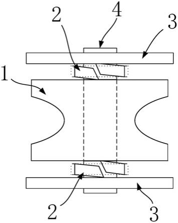 曼型柜密封机构压紧导轮的制作方法