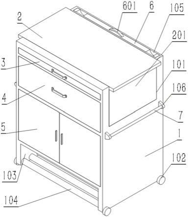 一种多功能医用床头柜的制作方法