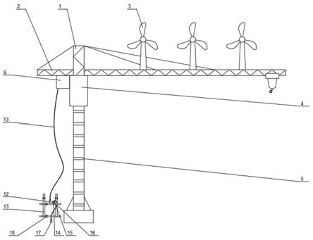 一种具有风力发电功能的塔式起重机用安全防坠装置的制作方法