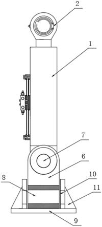 一种打桩机斜撑油缸可万向调节支座装置的制作方法
