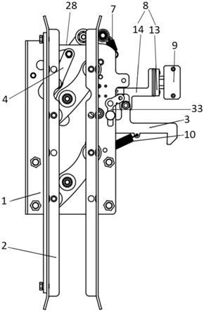 一种电梯连杆轿门锁装置及其控制方法与流程