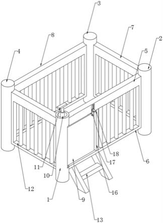 一种婴儿床水平开门式护栏的制作方法