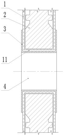 一种套筒内孔及其两端周边涂胶的滤布的制作方法