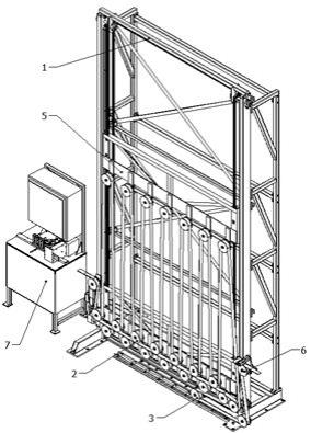 一种扁平钢带生产线的垂直储料缓冲工作站的制作方法
