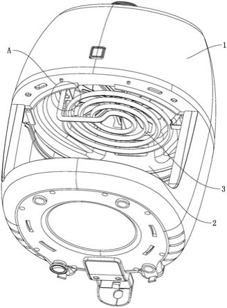 电加热管可拆卸清洗的空气炸锅的制作方法
