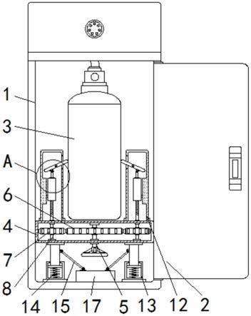 一种便于灭火剂储瓶拆装防护的柜式灭火装置的制作方法