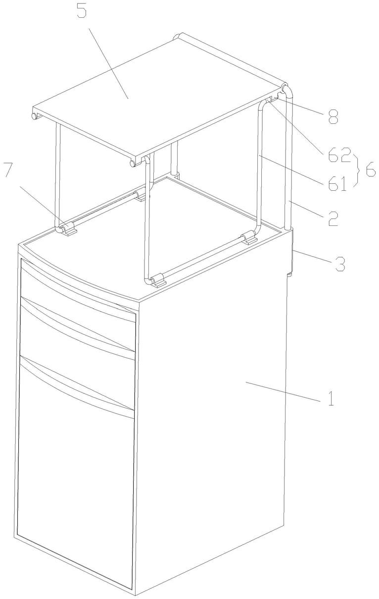 折叠式收纳型病床床头柜的制作方法