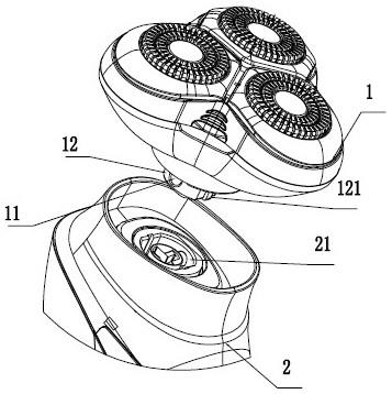 毛发剃除装置的连接结构及剃须刀的制作方法