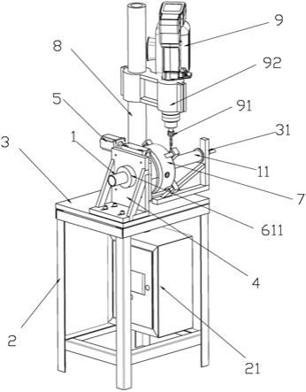 电动螺杆型开窗器用自动分度钻孔机的制作方法